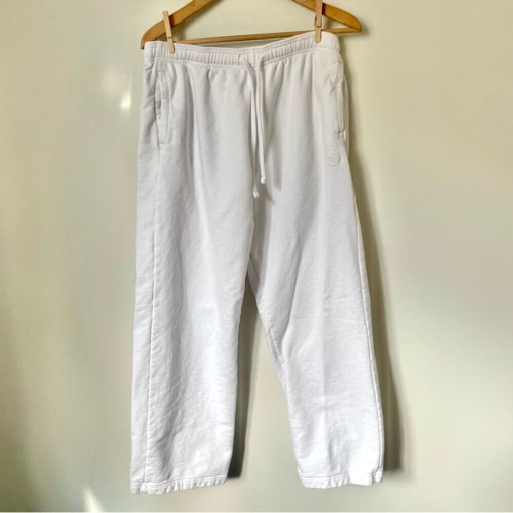 OVO October's Very Own Drake Wide Leg Sweatpants White Size Medium